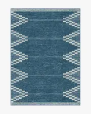 150' x 215' | Machine Washable Runner Rug | Kid & Pet Friendly | Indoor Rug | Sloane Blue Rug | Ruggable