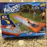 Bestway H2O GO Double Water Slide Speed Ramp Drench Pool 18’ New! Summer Fun!