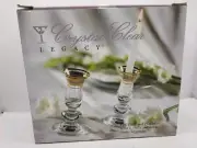 Crystal Clear LEGACY 12K Gold & Platinum Candlesticks 5.5" Tall- Set Of 2