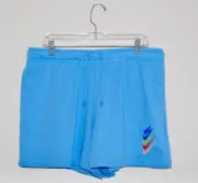 NWT Nike Women's Cameo Blue DNA Stacked Logo Sweat Shorts sz XL