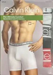 Calvin Klein Men's The Ultimate Comfort Bamboo Boxer Briefs 3 Pack S-XL
