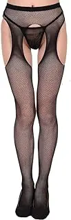 [outret] Cleavage Cover up No Lace Womens High Waisted Tights Sexy Mesh Stockings Silk Slip
