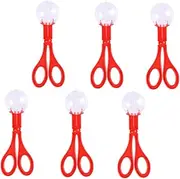 HOMOBABE 6pcs Bug Catching Scissors Set for Handy Scoopers Clamp for Outdoor Fun Educational Insect Catching Red