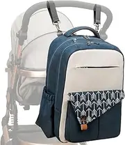 Diaper Backpack for Women, Diaper Backpack for Dad | Essential Double Layer Travel Tote for Toddlers with Stroller Straps,Waterproof Travel Tote Large