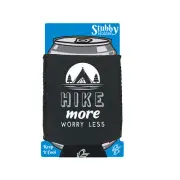 Hike More Worry Less Hiking Funny Novelty stubbie holders Stubby Holder