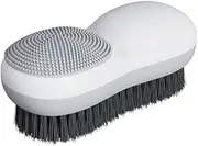 [LUTDK] Double Sided Laundry Brush Shoe Brush Multifunction Cleaning Brush Scrub Brush for Stains, Household Cleaning Clothes Shoes Scrubbing, Cleaning Brushes Bathroom Ergonomics Grip Easy Hold (White)