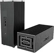 Akasa Turing RC Pro, Designed for ASUS NUC 14 Pro (Revel Canyon) Core™ i7, Aluminium Mini Fanless Case with Thermal Kit, Front USB A & C Ports, Vertical or Horizontal Placement, A-NUC101-M1B