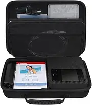 BOVKE Storage Case Compatible with Canon SELPHY CP1500 Compact Photo Printer, Extra Space for Canon Color Ink/Paper Set and Other Accessories, Black, Bag Organiser