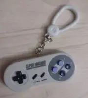 Super Nintendo SNES Controller Figure Keychain Backpack Clip Accessory Retro
