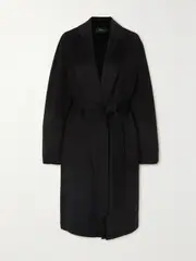 [Joseph] Joseph - Cenda Belted Wool And Cashmere-blend Coat - Black - FR 32 FR 32 Black