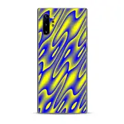 Skins Decal Wrap for Samsung Note 10 Plus Neon Blue Yellow trippy