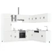 vidaXL 14 Piece Kitchen Cabinet Set Porto White Engineered Wood