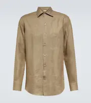 [Loro Piana] Loro Piana André linen shirt UK 16 beige