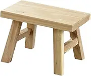 ETHZZLE Sturdy Stool Solid Wooden Footstool for High Long Wide for Outdoor Use Step Stool for Changing Shoes Reading and Drawing