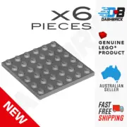 6 x Genuine LEGO Plate 6 x 6, Dark Bluish Grey, Dark Stone Grey [3958] NEW PARTS