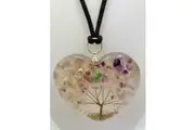 Fluorite Tree of Life Orgonite Orgone Crystal Pendant Energy Healing Protection