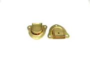 Antique Trunk Handle Loops For Steamer Foot Locker Brass Plated Pair