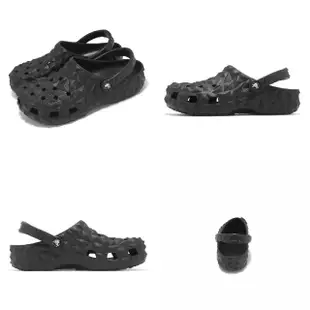 【Crocs】洞洞鞋 Classic Geometric Clog 男鞋 女鞋 黑 經典榴槤克駱格 涼拖鞋 卡駱馳(209563001)