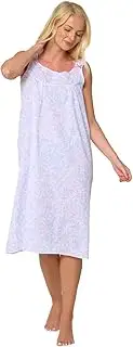 [Suzy & Me] Ladies Leaf Print Strappy Nightdress, Short Sleeve Nightdress Or Wrap