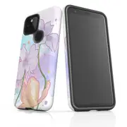 For Google Pixel 4a 5G Case Armour Protective Cover Watercolor Floral