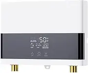 6000W Electric Instant Water Heater, Homehold Tankless Water Heater System with LCD Display Under Sink Basin, for Kitchen and Bathroom