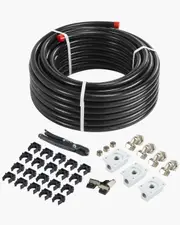 Air Compressor Line Kit 3/4'' x 100FT PU Air Compressor Line System Black