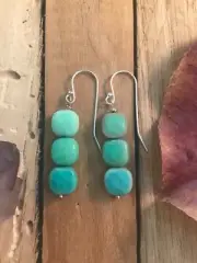 NEW: inspired by Sundance Catalog - faceted chrysoprase pillow earrings