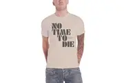 James Bond 007 T Shirt No Time to Die Movie Logo new Official Mens Natural