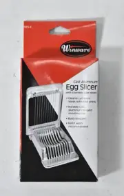 Winware Forged Cast Aluminum Egg Slicer Stainless Steel Wires Silver AES-4
