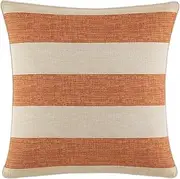 [Tommy Bahama] Palmiers Printed Stripe Throw Pillow 18x18 Dark Orange