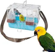 Parakeet Cage | Portable Bird Cage | with Removable Tray and Handle, Pet Supplies for Avian Veterinary Visits