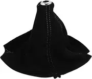 A ABSOPRO Car Shift Boot Cover Universal Gear Shift Knob Boot Dust Cover Suede Black