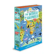200pc Sassi Junior World of Animals Educational Fun Book & 3D Puzzle Game Set