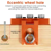 Dowel Jig Kit Aluminum Alloy 3 in 1 Drill Hole Guide Jig Drilling Locator~·
