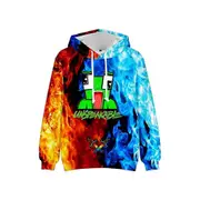 Unspeakable Kids Boys Hoodies Youtuber Merch Hooded Sweatshirt Long Sleeve Casual Pullover Tops 3XL