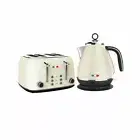 Vintage Electric Kettle and Toaster SET Combo Deal Stainless CREAM Not Delonghi