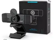 Computer Camera with Microphone, 1080P Webcam for Desktop medium, ‎Black