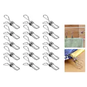 Hanging Clips Pins Laundry Windproof Clamp Stainless Steel Clothes