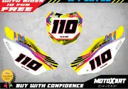Custom number plate graphics for Honda CRF 110 2019 - 2022 NEON style decals