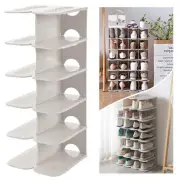 6-Tier Shoe Rack Storage Organizer, Adjustable Shoe Shelf, Free-Standing Spac...