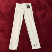 New Nike Big Girls Mid-Rise Training Leggings Lime Green size Large