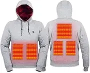 [scosao] Heated Pullover Hoodie for Men Women, Electric Heated Heating Hooded Sweatshirts Unisex Winter Warming Heating Coat