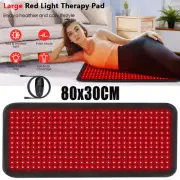 80x30cm Red Light Therapy Mat for Body Red & Infrared Light Therapy Pad Blanket