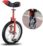 Unicycle 16/18/20/24 Inch Unicycle, Adult Trainer Unicycle, Height Adjustable Skidproof Bike, Balance Cycling Exercise Bike Unicycle, Suitable for People 1.20-1.75 Meters,Red,16 Zoll