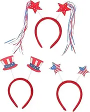 [Ipetboom] 3pcs Headband Festival Props Independence Day Headwear Celebration Hair Dresses Hair Hoops Prop Independence Day Headdresses Headwear Props Funny Head Hoops Celebration Hairbands