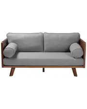 Baxton Studio Uriel Mid-Century Modern Boucle Fabric Sofa