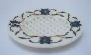 Marble Soap Dish , 4.5 x 3.5 Inches Soap Case , Lapis Lazuli Stone Soap Holder