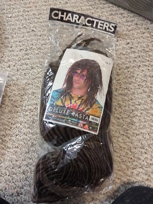 Brown Dreadlocks Wig Deluxe Rasta Dreads Bob Marley Caveman Surfer Dude Costume