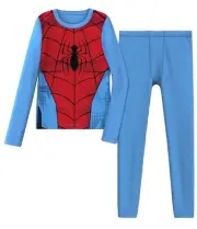 ClimateRight Boy's Spider-Man Poly Spandex 2pc Top & Pants Thermal Underwear Set