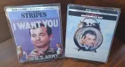 Stripes + Groundhog Day 4K Steelbooks-w/PROTECTIVE SLEEVES-NEW-Free Box S&H!